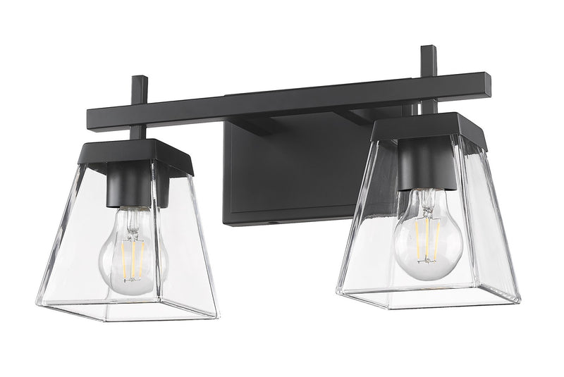 Z-Lite 819-2V-MB Two Light Vanity, Matte Black