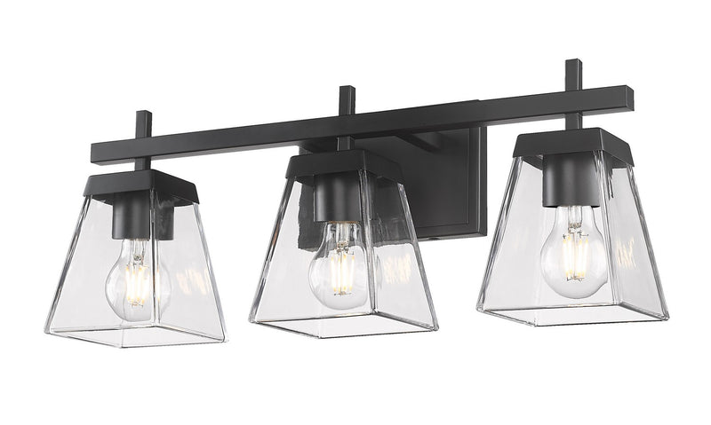 Z-Lite 819-3V-MB Three Light Vanity, Matte Black