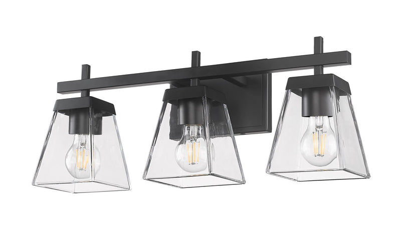 Z-Lite 819-3V-MB Three Light Vanity, Matte Black