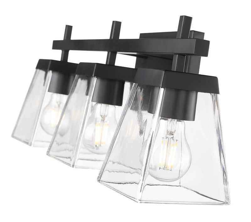 Z-Lite 819-3V-MB Three Light Vanity, Matte Black