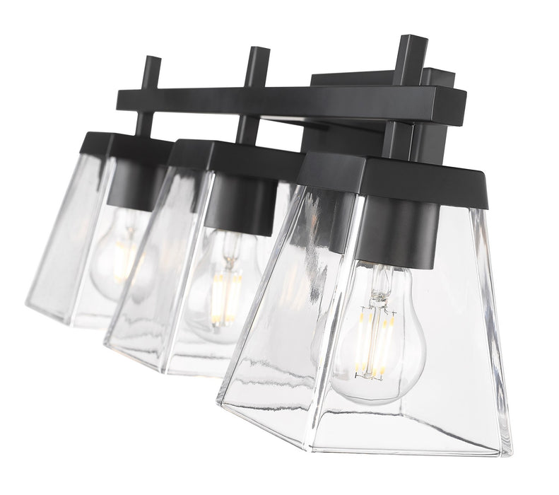 Z-Lite 819-3V-MB Three Light Vanity, Matte Black
