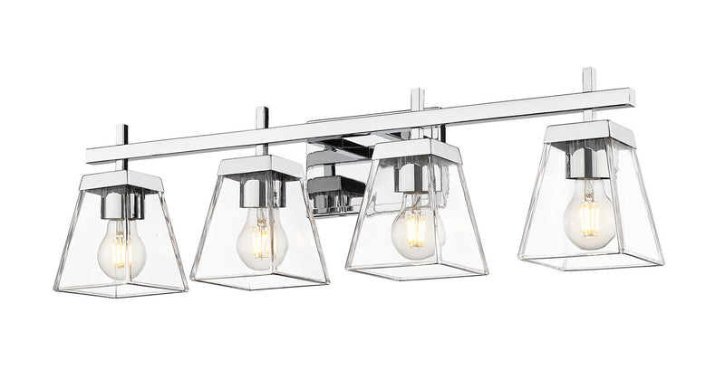 Z-Lite 819-4V-CH Four Light Vanity, Chrome