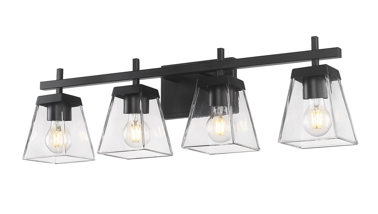 Z-Lite 819-4V-MB Four Light Vanity, Matte Black