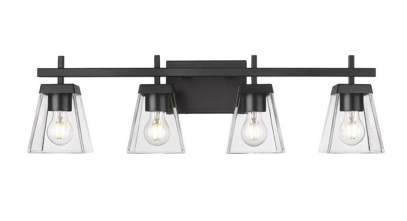 Z-Lite 819-4V-MB Four Light Vanity, Matte Black