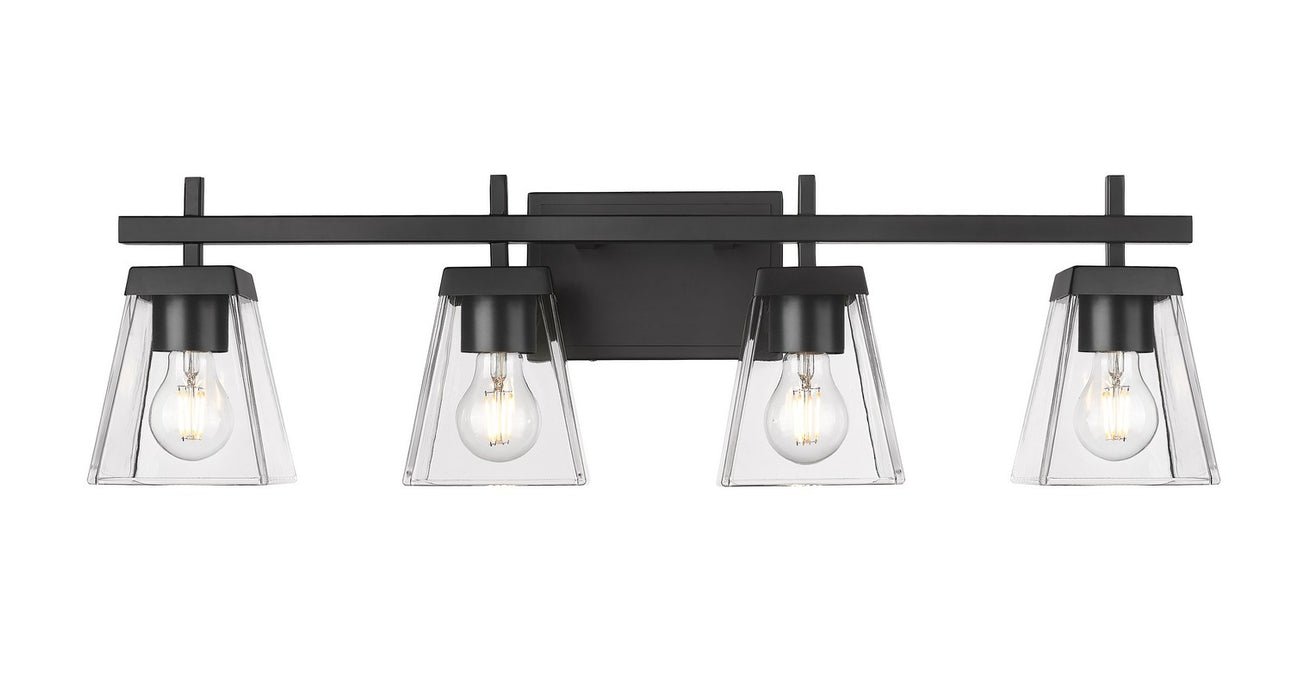Z-Lite 819-4V-MB Four Light Vanity, Matte Black