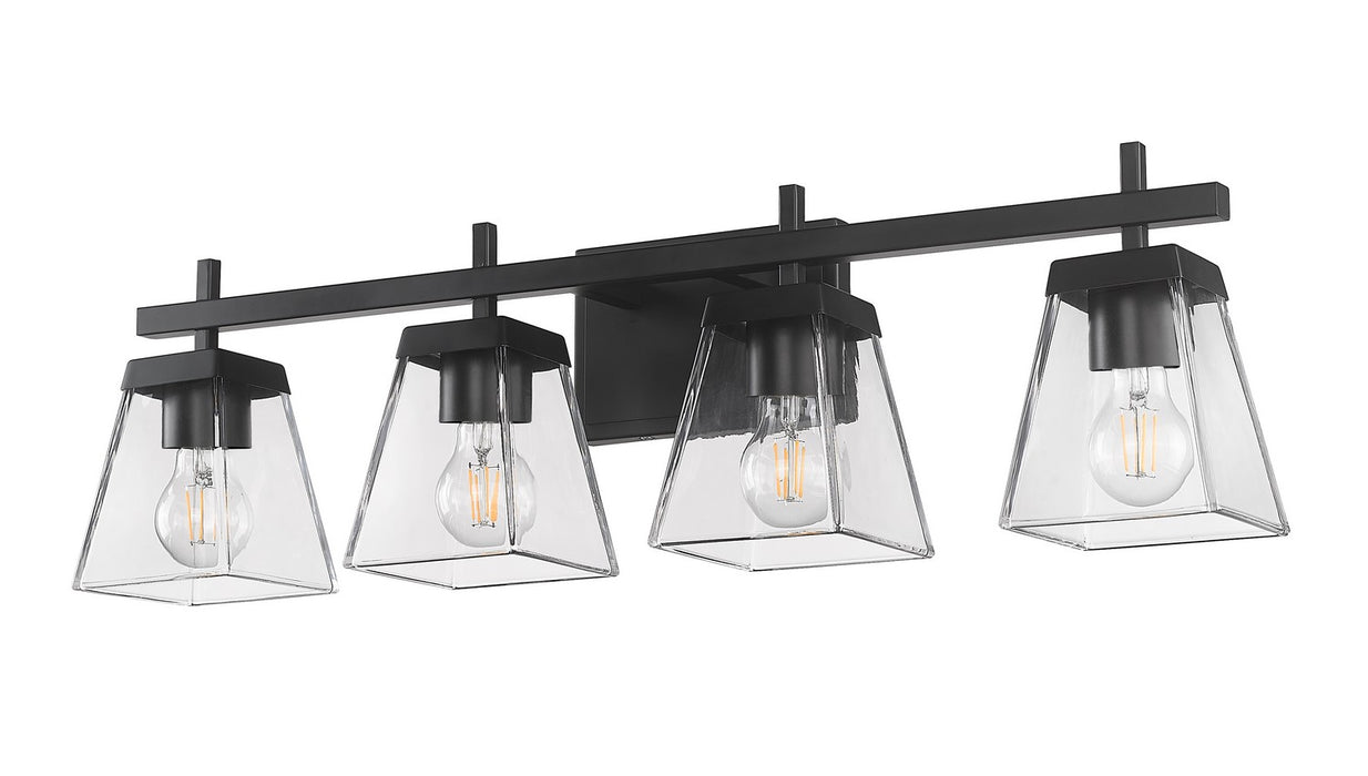 Z-Lite 819-4V-MB Four Light Vanity, Matte Black