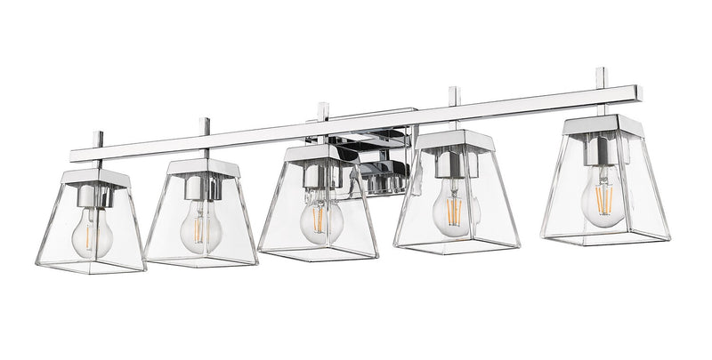 Z-Lite 819-5V-CH Five Light Vanity, Chrome