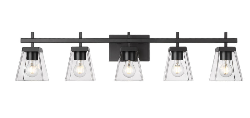 Z-Lite 819-5V-MB Five Light Vanity, Matte Black