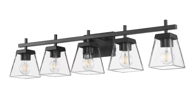 Z-Lite 819-5V-MB Five Light Vanity, Matte Black