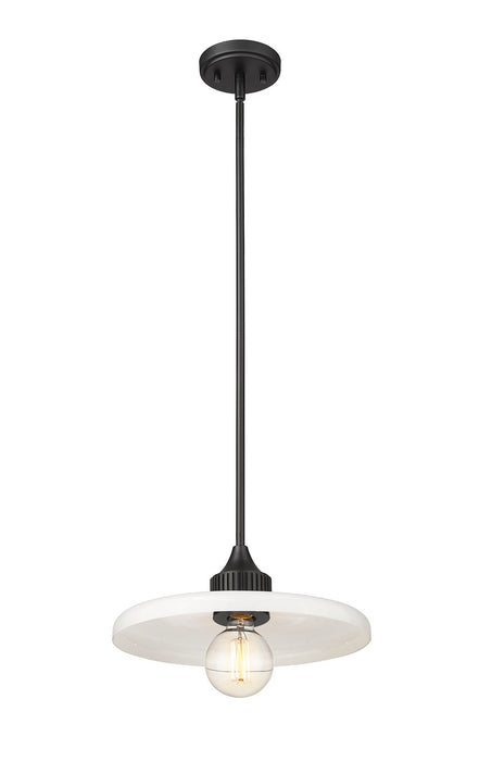 Z-Lite 820P14-MB One Light Pendant, Matte Black