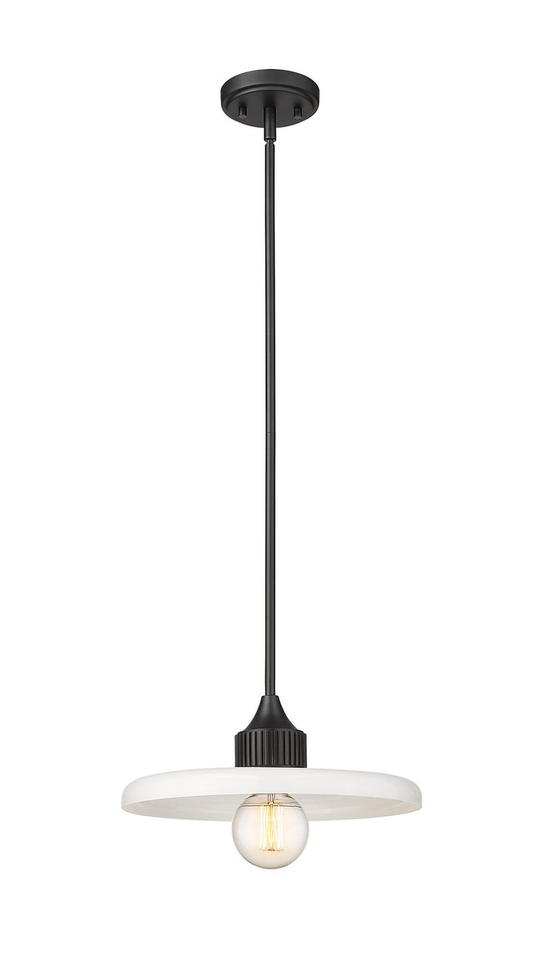 Z-Lite 820P14-MB One Light Pendant, Matte Black