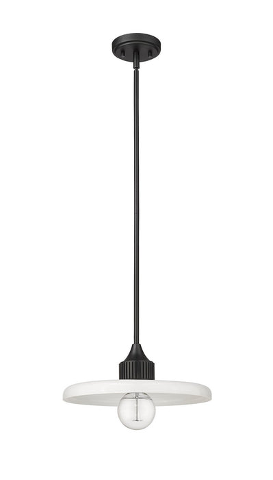 Z-Lite 820P14-MB One Light Pendant, Matte Black