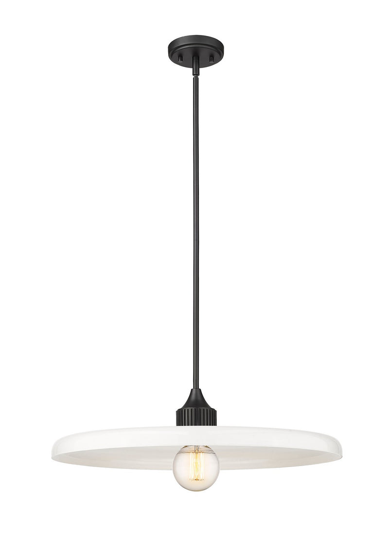 Z-Lite 820P24-MB One Light Pendant, Matte Black