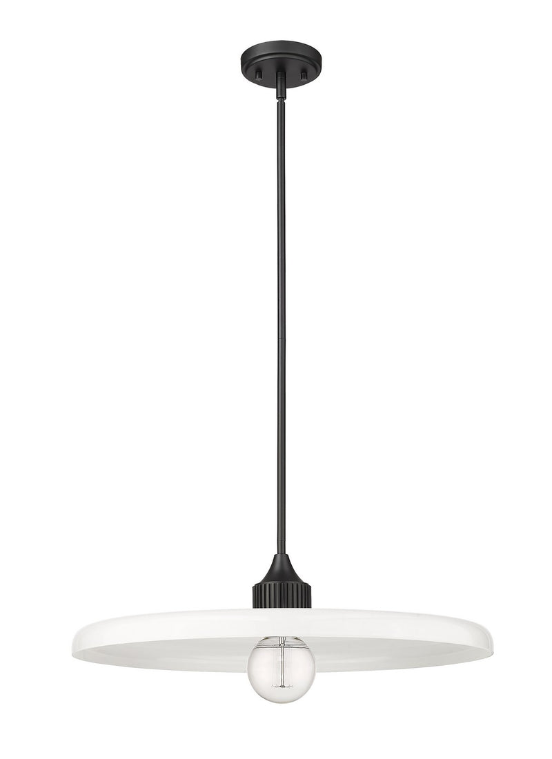 Z-Lite 820P24-MB One Light Pendant, Matte Black