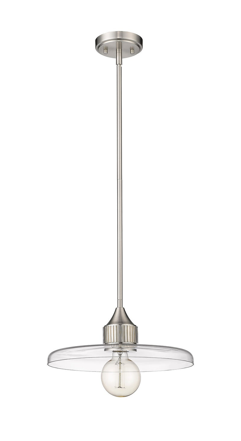 Z-Lite 821P14-BN One Light Pendant, Brushed Nickel