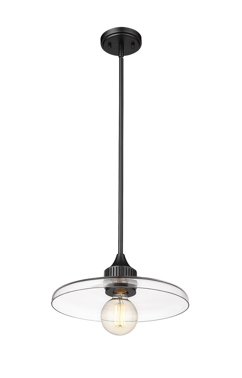 Z-Lite 821P14-MB One Light Pendant, Matte Black