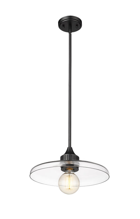 Z-Lite 821P14-MB One Light Pendant, Matte Black