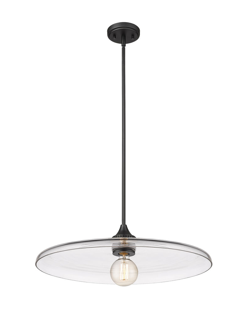 Z-Lite 821P24-MB One Light Pendant, Matte Black