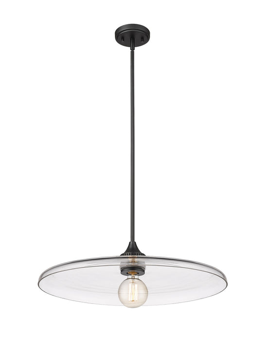 Z-Lite 821P24-MB One Light Pendant, Matte Black