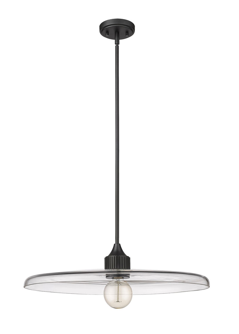Z-Lite 821P24-MB One Light Pendant, Matte Black