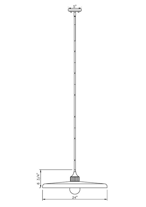 Z-Lite 821P24-OBR One Light Pendant, Olde Brass