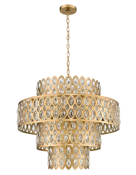 Z-Lite 822P26-HB 13 Light Chandelier, Heirloom Brass