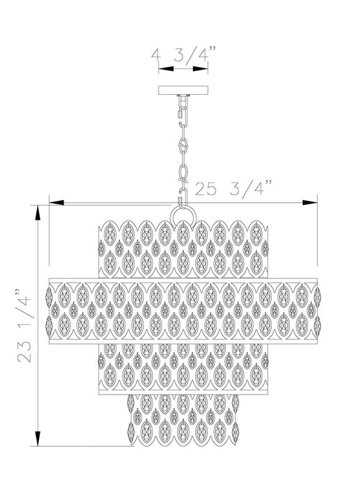 Z-Lite 822P26-HB 13 Light Chandelier, Heirloom Brass