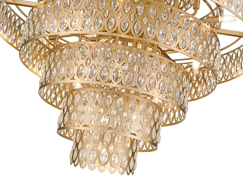 Z-Lite 822P45-HB 25 Light Chandelier, Heirloom Brass