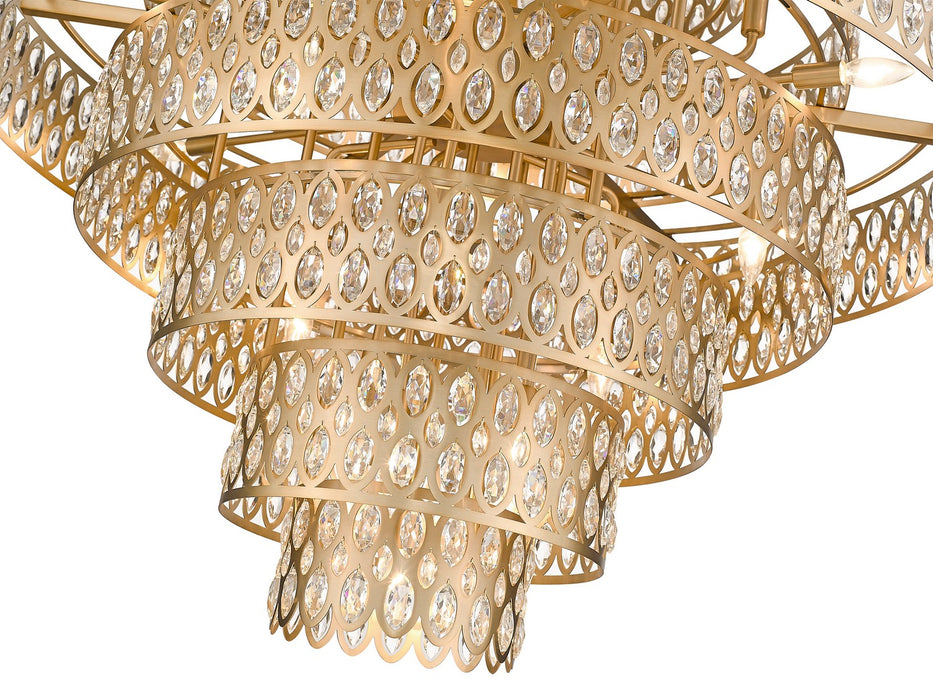 Z-Lite 822P45-HB 25 Light Chandelier, Heirloom Brass