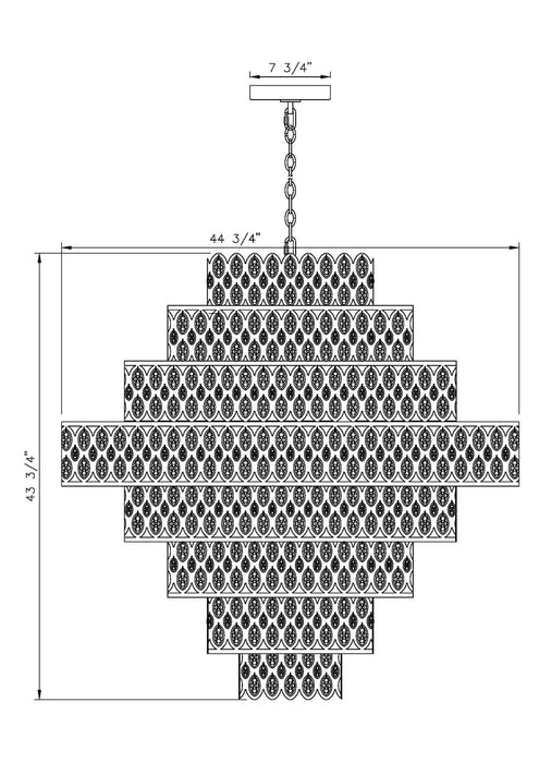 Z-Lite 822P45-HB 25 Light Chandelier, Heirloom Brass