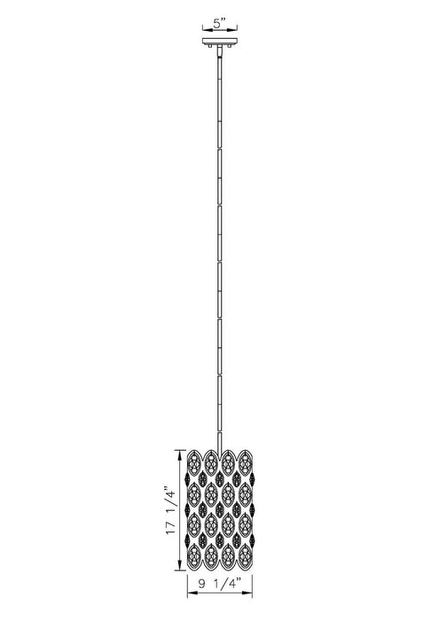 Z-Lite 822P9-HB Three Light Pendant, Heirloom Brass