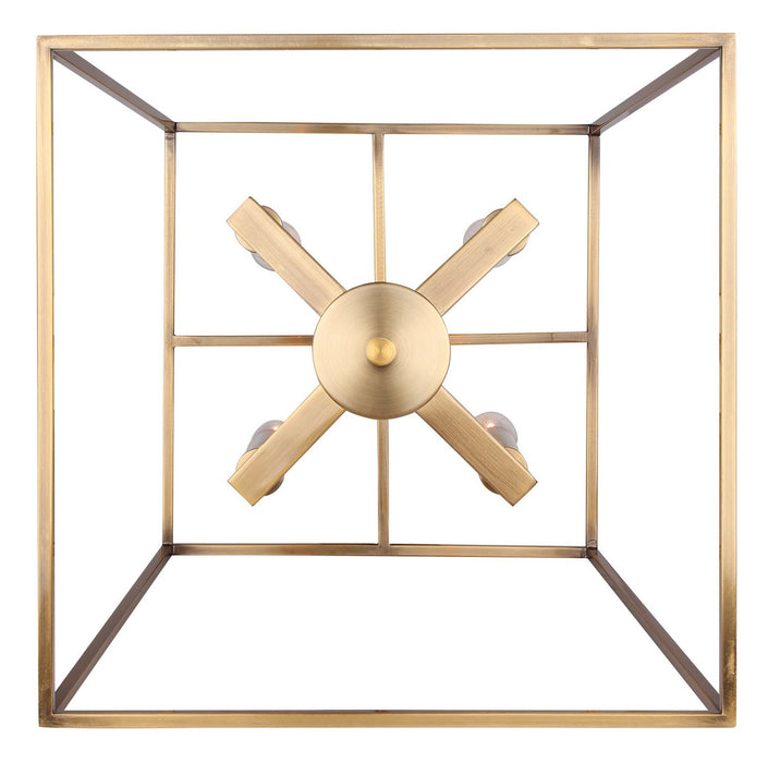 Canarm ICH1034A04GD14 Four Light Chandelier, Gold