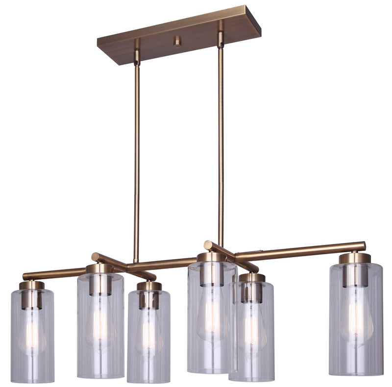 Canarm ICH671B06GD Six Light Chandelier, Gold