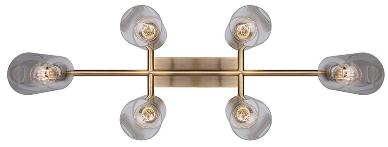 Canarm ICH671B06GD Six Light Chandelier, Gold