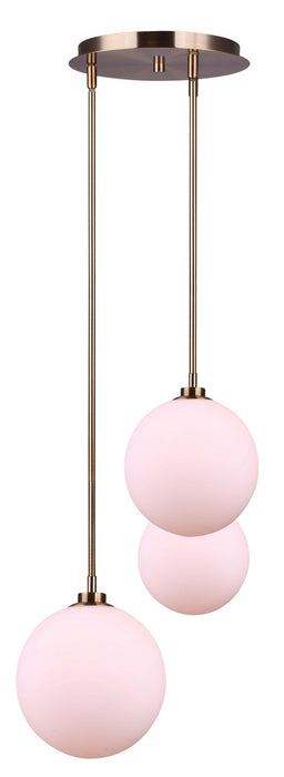 Canarm IPL1032A03GD Three Light Pendant, Gold