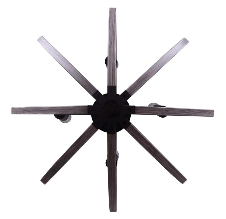 Canarm IPL673B04BKD20 Four Light Pendant, Black/Grey/Faux Wood