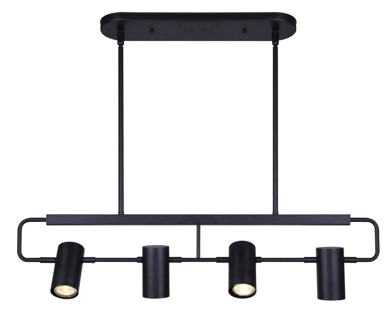 Canarm IST697B04BK10 Four Light Track Lighting, Black