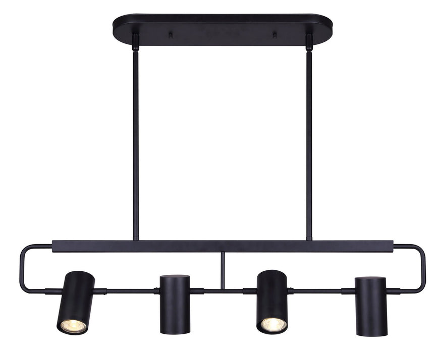 Canarm IST697B04BK10 Four Light Track Lighting, Black