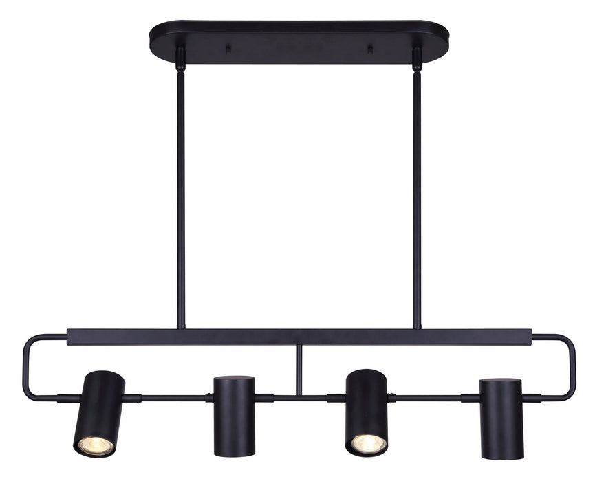 Canarm IST697B04BK10 Four Light Track Lighting, Black