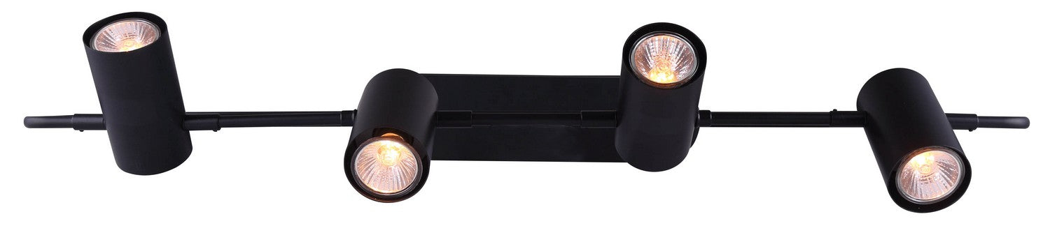 Canarm IST697B04BK10 Four Light Track Lighting, Black
