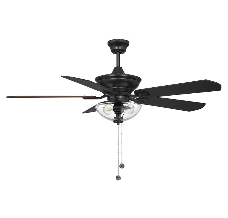 Meridian M2026MBKRV 52" Outdoor Ceiling Fan, Matte Black