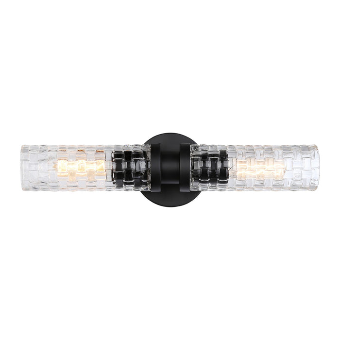 Matteo Lighting W32112BK Two Light Wall Sconce, Black