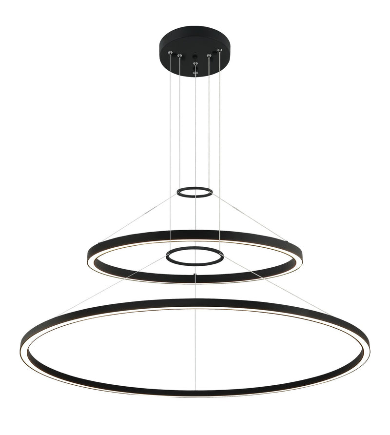 Matteo Lighting C30864MB LED Chandelier, Matte Black
