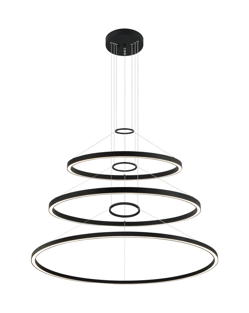 Matteo Lighting C30896MB LED Chandelier, Matte Black