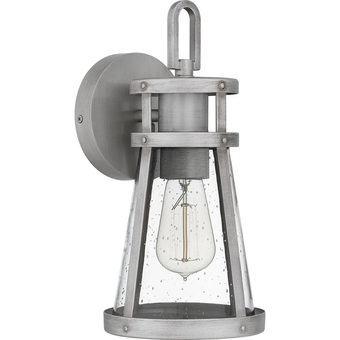 Quoizel BAB8406ABA One Light Outdoor Wall Mount, Antique Brushed Aluminum