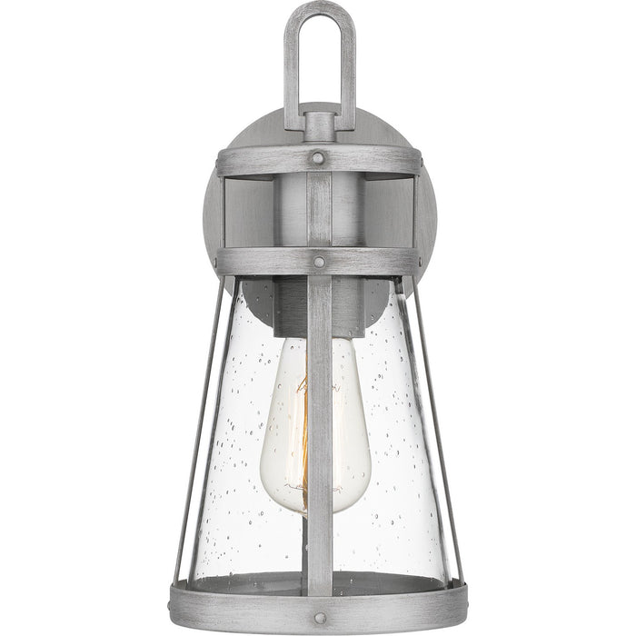 Quoizel BAB8406ABA One Light Outdoor Wall Mount, Antique Brushed Aluminum