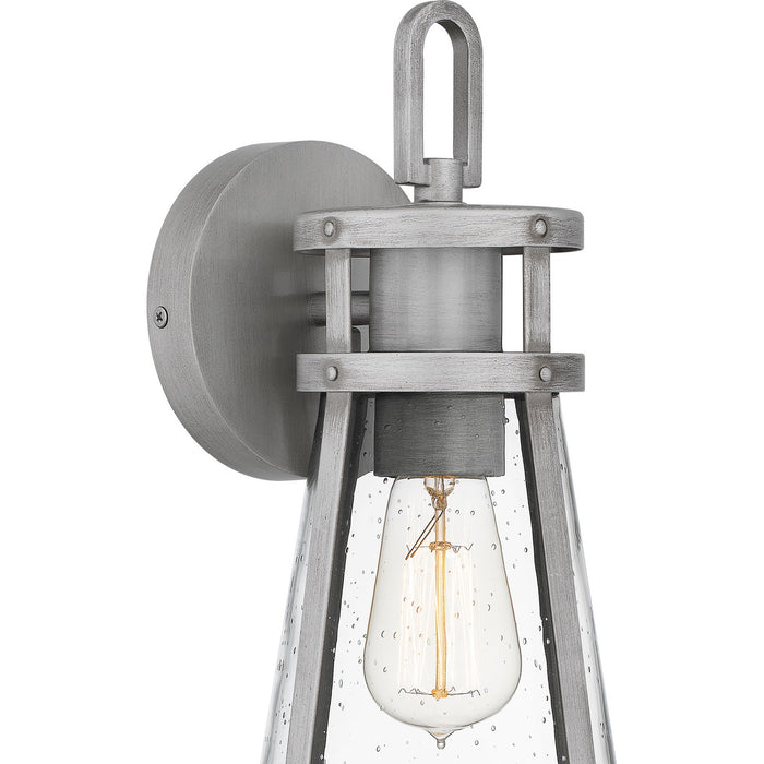 Quoizel BAB8406ABA One Light Outdoor Wall Mount, Antique Brushed Aluminum