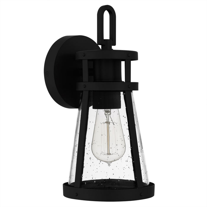 Quoizel BAB8406MBK One Light Outdoor Wall Mount, Matte Black
