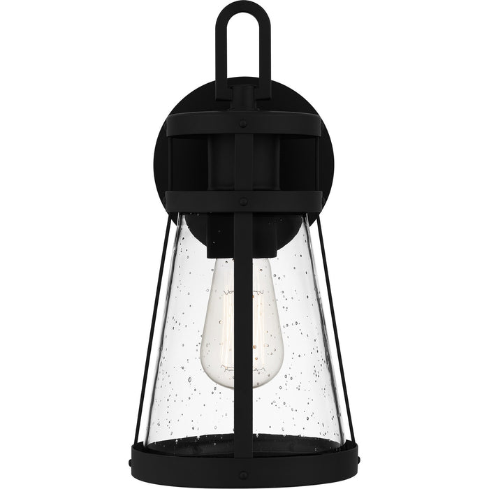 Quoizel BAB8406MBK One Light Outdoor Wall Mount, Matte Black