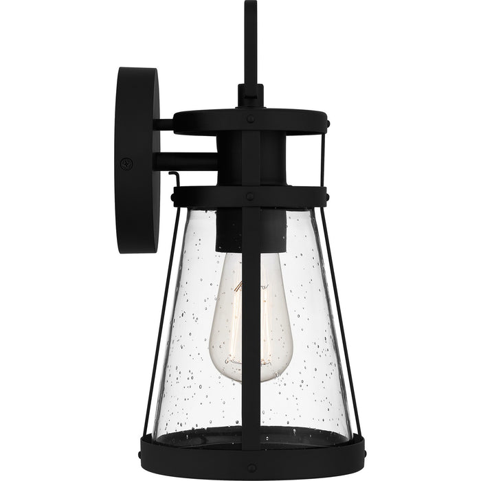 Quoizel BAB8406MBK One Light Outdoor Wall Mount, Matte Black